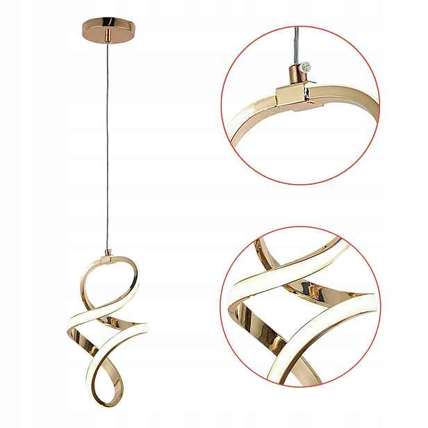Závěsná stropní lampa Zlatá Led Geometrický Elegantní lesk
