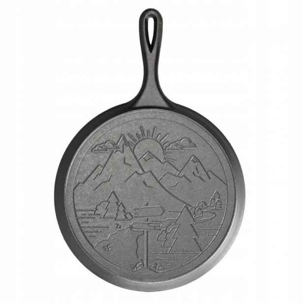 Litinová pánev na palačinky Lodge Wanderlust 26 cm