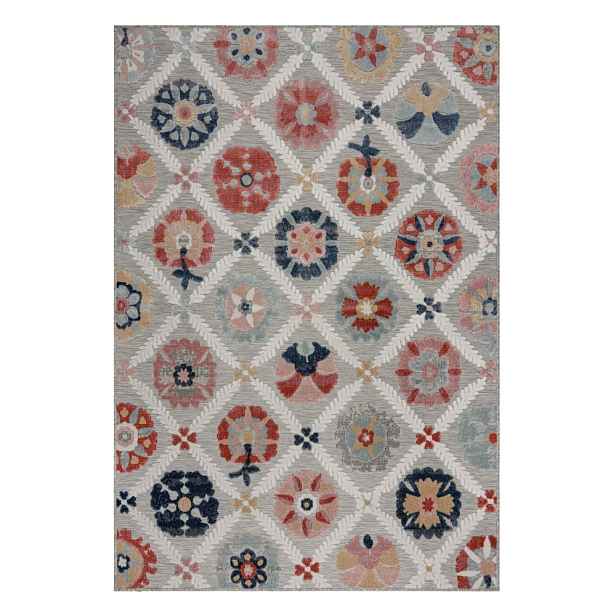 Šedý venkovní koberec 170x120 cm Flora - Flair Rugs