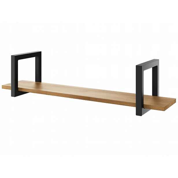 Závěsná police loft industrial dubová dřevěná Medium D1 80x20 na knihy