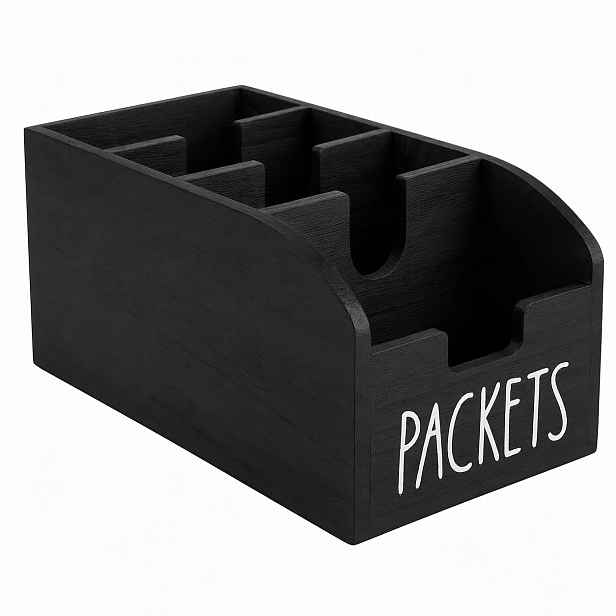 TEMU Organizér na kořenkové sáčky, úložný organizér na kořenky přihrádkami, dřevěný organizér na potravinové sáčky, úložný košík do kuchyňské spíže,