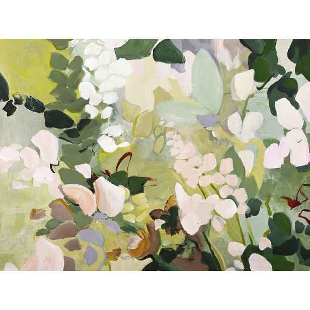 Obraz s ručně malovanými prvky na plátně 90x118 cm Green Garden   – Malerifabrikken