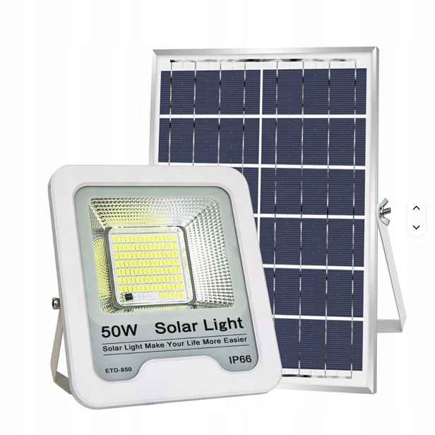 Výkonná Velká Solární Lampa Led Lampa Vogler Zahradní Dálkový Ovladač Solární Halogen 50W