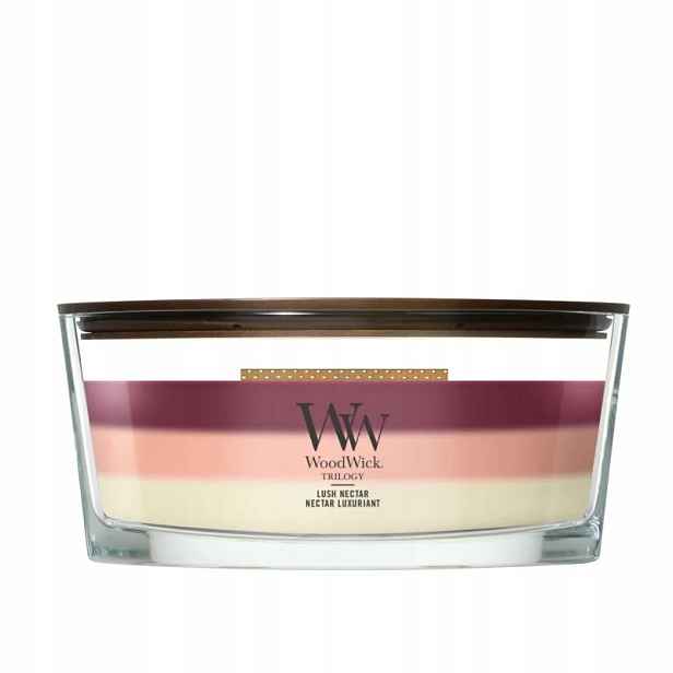 WoodWick Lush Nectar vonná svíčka elipsa Trilogy 453 g