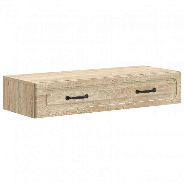 vidaXL Nástěnný boční stůl Dub sonoma 87,5 x 34,5 x 17 cm