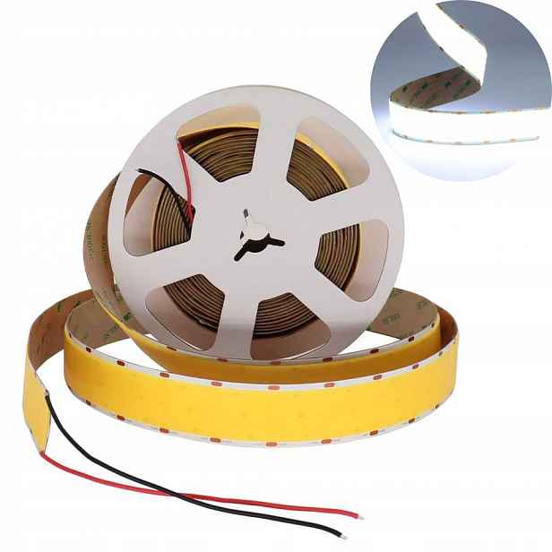 Led pásek Cob Široký Bílý Studený 6000K 1600 Led/m 12V 30mm IP20 5m
