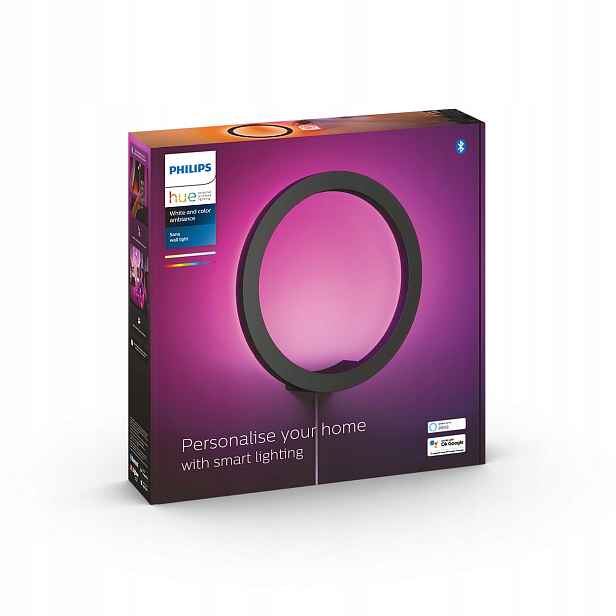 Philips Hue Sana Wall Light White and Color Ambiance Black