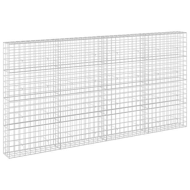 vidaXL Gabion s drátem 3,5 mm a síťkou 10x10 cm 400x30x200 cm
