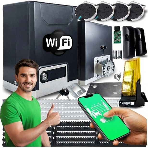 Set Pohon Pro Posuvnou Bránu 600 Lampa lišty ovladače Wifi Supla Automat