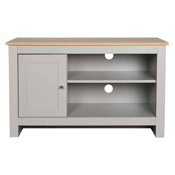 TV stolek v dekoru dubu v šedo-přírodní barvě 95x58 cm Emerald – Støraa