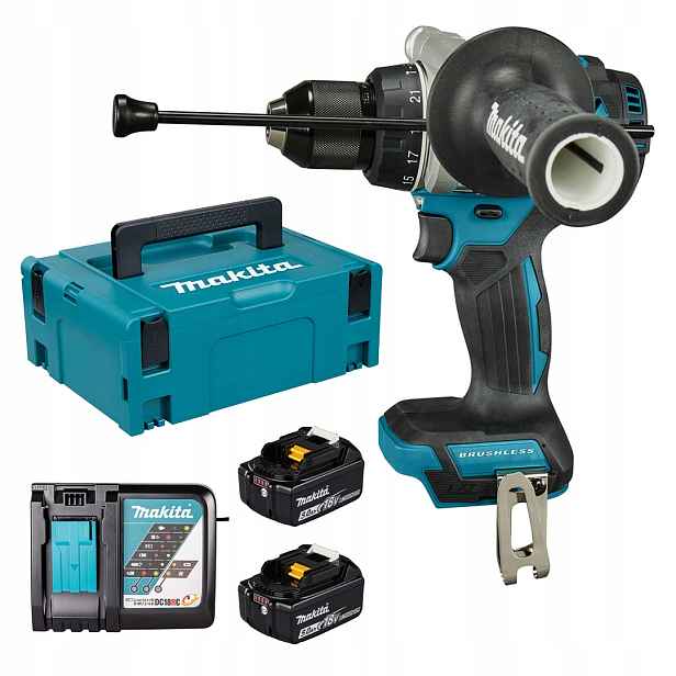 Aku Vrtačka příklep Makita DHP492RTJ Lxt 18V Bl Xpt 141Nm 2x5Ah kufr
