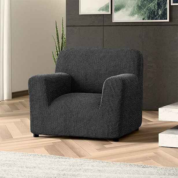 Bielastické potahy COSTINA antracit křeslo (š. 60 - 110 cm)