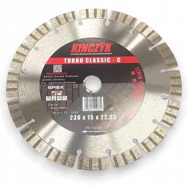 Diamantový Kotouč Kińyk Turbo Classic-c 230 mm