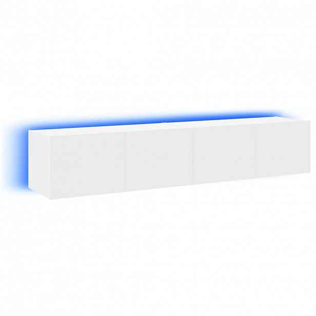 vidaXL Nástěnné TV skříňky s LED osvětlením 2 ks bílé 80 x 35 x 31 cm