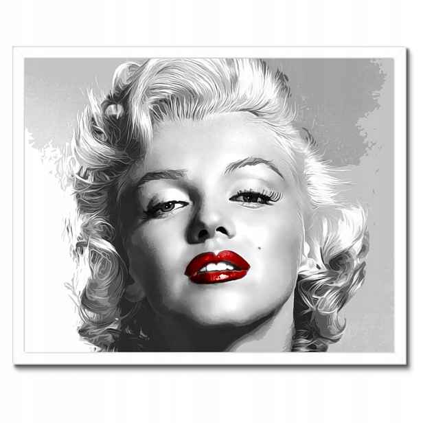 Plakáty v rámu 50x40 Monroe Červené rty
