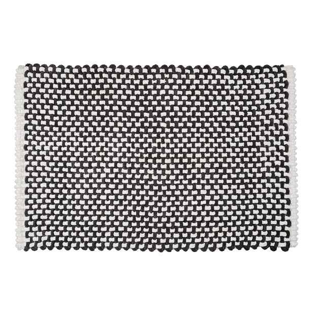Černobílá textilní koupelnová předložka 50x80 cm Covelo – Wenko