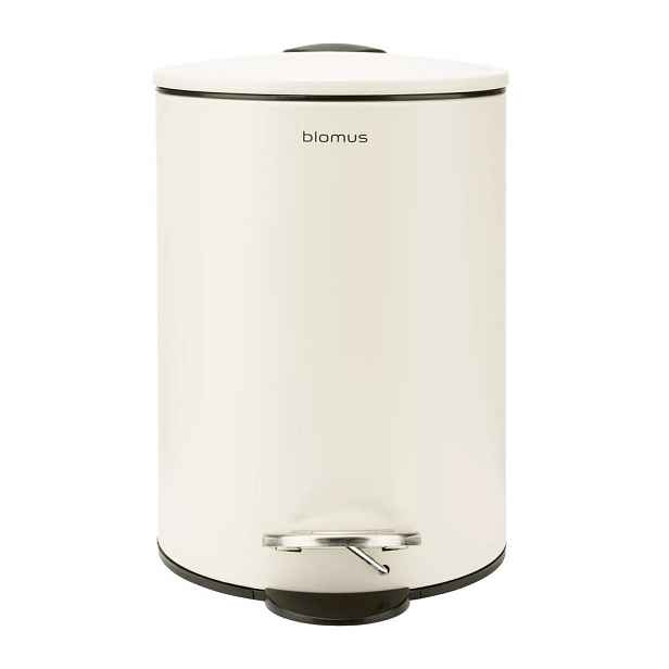 Krémový nášlapný ocelový odpadkový koš 3 l Tubo – Blomus