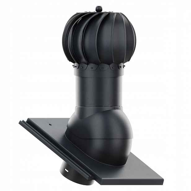 Rotační kulový Větrací komín , průměr 125 mm, Braas Teviva, Křišťál