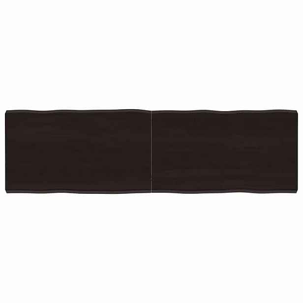 vidaXL Stolní deska tmavě hnědá 140x40x(2-4)cm ošetřený dub živá hrana