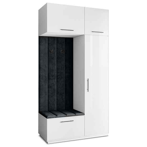 MASSENO MODERNÍ PŘEDSÍŇOVÁ SKŘÍŇ REMA, 120/240/60 cm, bílá