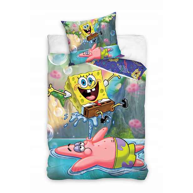 Ložní Povlečení Spongebob v kalhotách V Kalhotách A Patrick 160x200