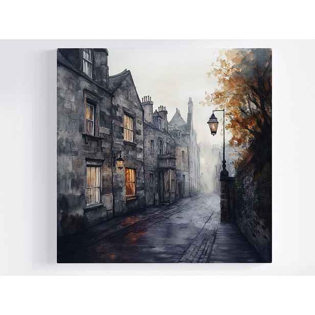 Obraz Na Plátně Plátno Město Skotsko Edinburgh Večer Šerý 50x50