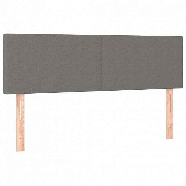 vidaXL Čela postele tmavě šedá 144x5x78/88 cm látka
