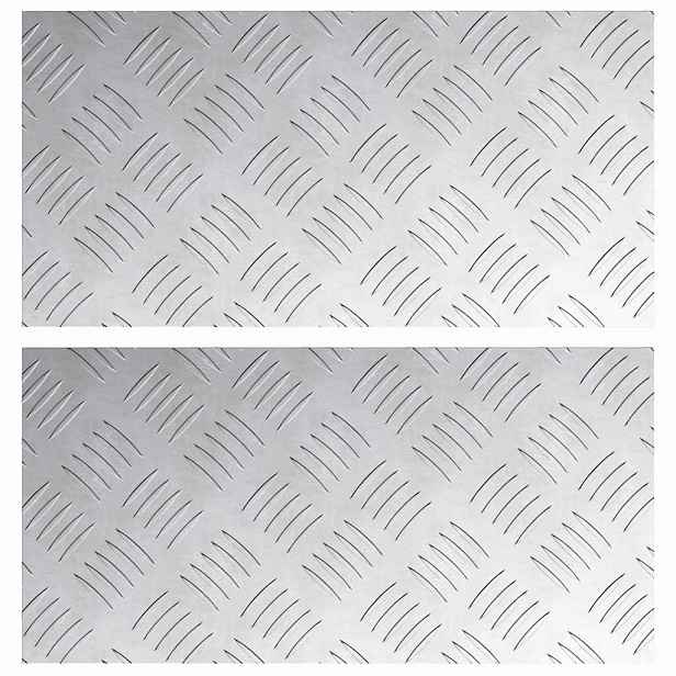 vidaXL Schodové nášlapy 2 ks 40 x 20 cm Stříbrná Hliník Obdélníkový