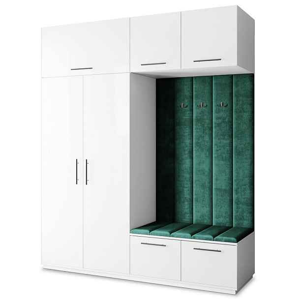 MASSENO MODERNÍ PŘEDSÍŇOVÁ SESTAVA REMA, 200/240/60 cm, bílá
