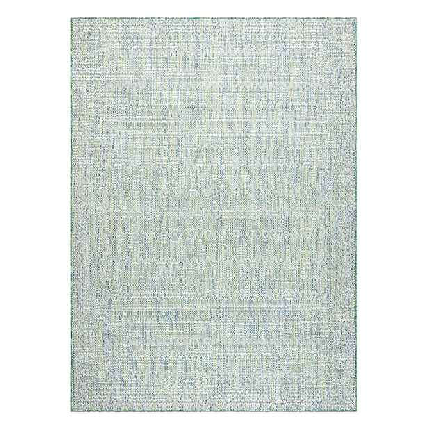 Kusový koberec Sion Sisal Aztec 22184 green/blue/ecru – na ven i na doma, 80x150, zelená, chodba / předsíň, Dywany Łuszczów