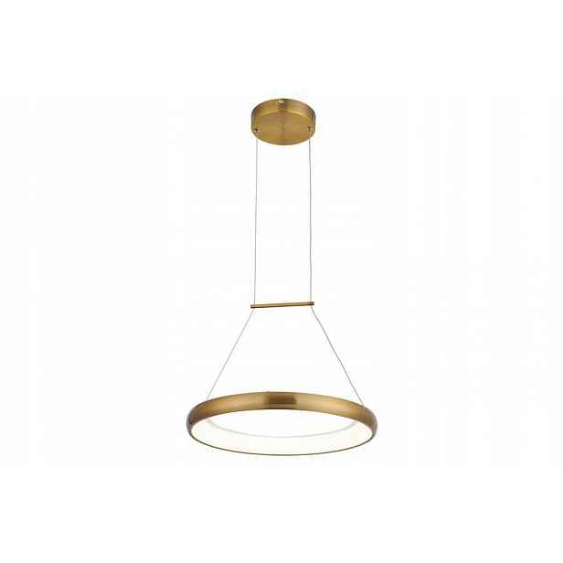 Zlatá glamour Led lampa Thea Ring svítící dovnitř, osvětlení stolu