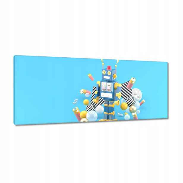Obrazy 100x40 Modrý robotický robot