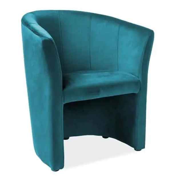 Casarredo Čalouněné křeslo TM-1 VELVET tyrkysová