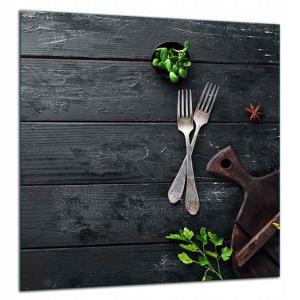 Skleněná Ochranná Deska Panel Lepidlo 60x65 Kuchyně