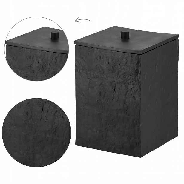 Odpadkový Koš Koupelnový 8 l, odpadkový koš, elegantní, kompaktní, černý