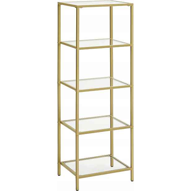 Regál Vasagle 40 cm x 124,5 cm x 30 cm zlatý