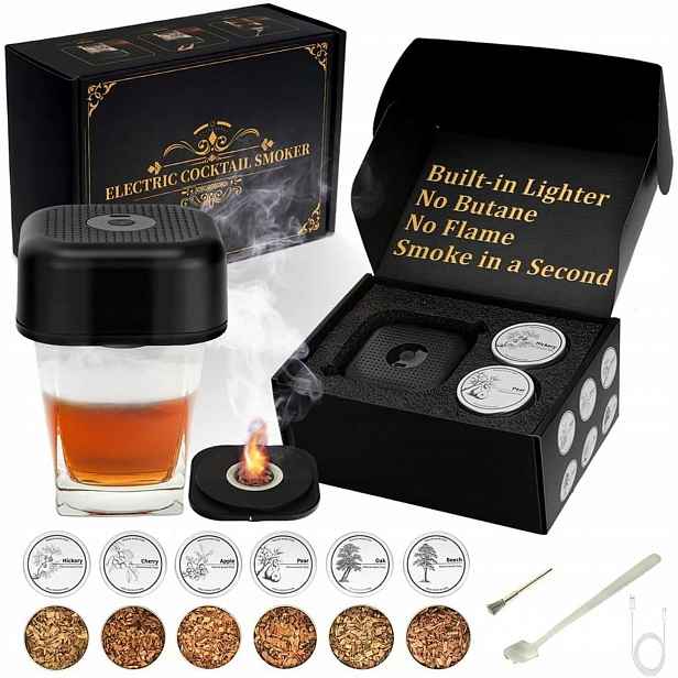 Sada Na Uzení Whisky Smoker S Uzeným Dřevem, Na Nápoje, Barmanské Usb