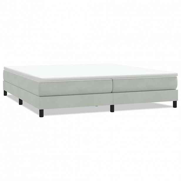 vidaXL Postel Box Spring bez matrace světle šedá 200x210 cm Velvet