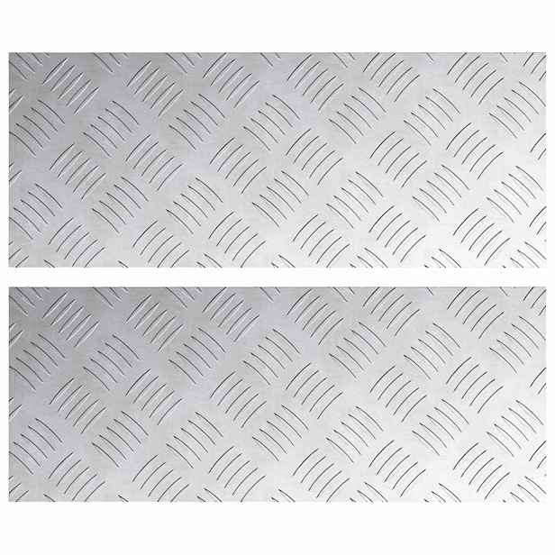 vidaXL Schodové nášlapy 2 ks 50 x 20 cm Stříbrná Hliník Obdélníkový
