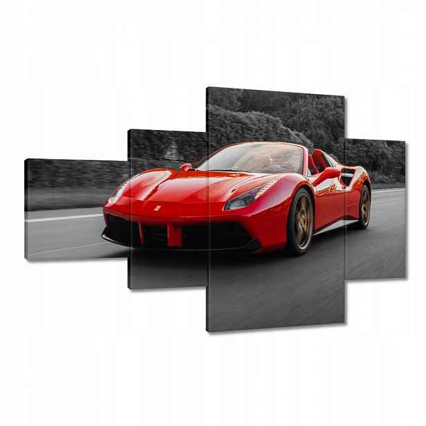 Obrazy 130x80 Červené Ferrari Fura