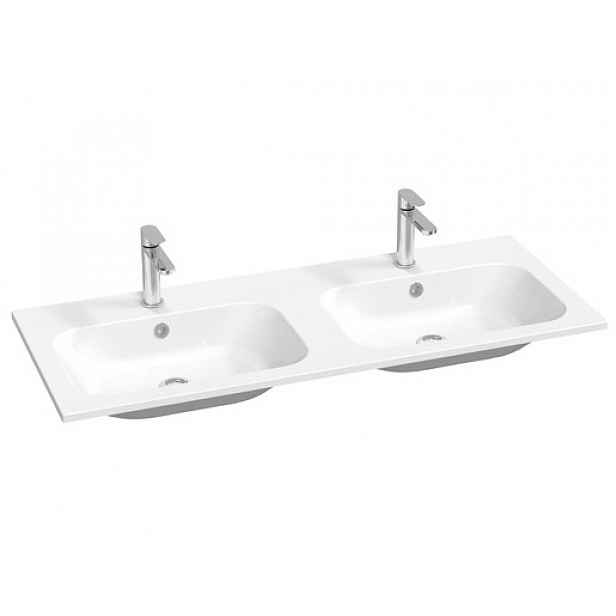 Dvojumyvadlo Ravak Chrome Slim 120x49 cm dva otvory pro baterii XJG01112001