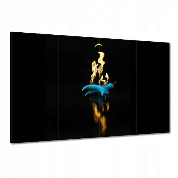 Obrazy 120x80 Modrá paprika v ohni