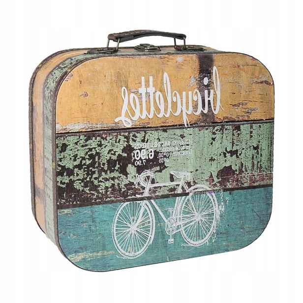 Dřevěná Taška Retro Vintage S Potiskem na kole, hnědá, dekorativní