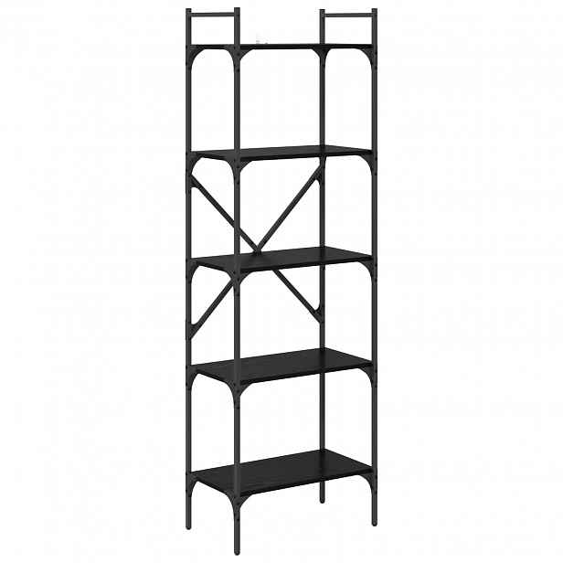 vidaXL knihovna 5 úrovní 56 x 32 x 174 cm Kompozitní dřevo Černý dub