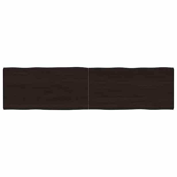 vidaXL Stolní deska tmavě hnědá 160x40x(2-4)cm ošetřený dub živá hrana