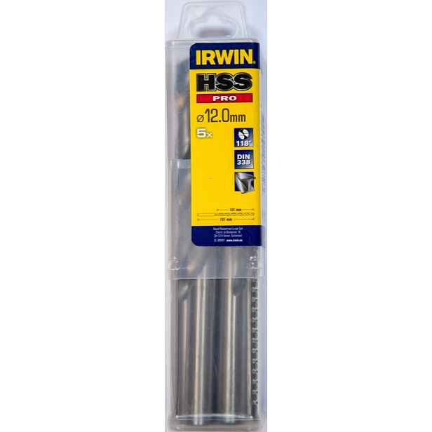 Vrták do kovu 12 mm 5 ks HSS-Pro Din 338 Irwin