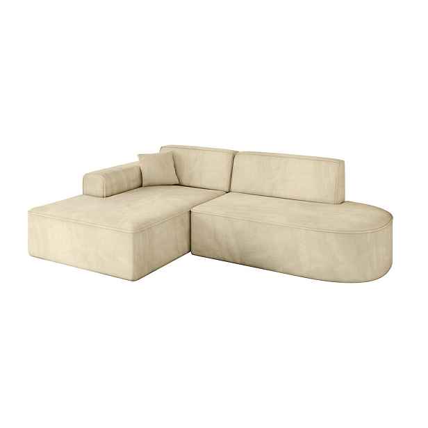 ALTDECOR ROHOVÁ SEDAČKA s otomanem, levá IREA-L1-v3 232x165x77 Béžová Velur