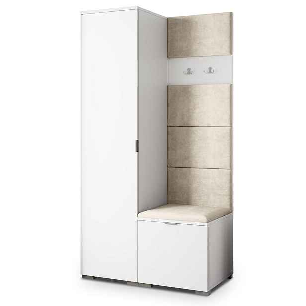 MASSENO MODERNÍ PŘEDSÍŇOVÁ SKŘÍŇ LORI, 95/181/51 cm, bílá