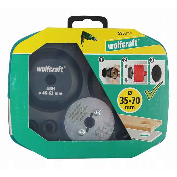 Sada adaptérů pro zvětšení otvorů pro děrovky 3ks 5953000 Wolfcraft