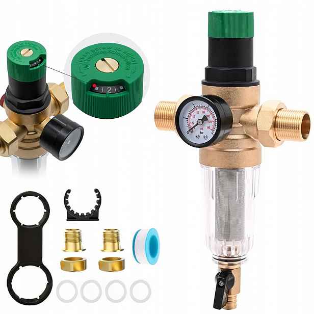 Samočistící Oplachovací Filtr S 1" DN25 Oplachováním S Manometrem